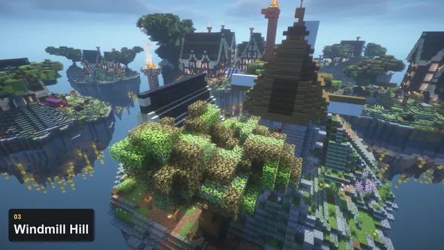 Medieval Skyblock Islands, windmill hill