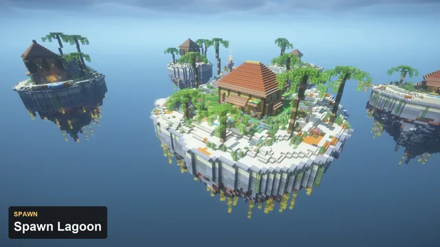 Tropical Skyblock Islands, spawn island