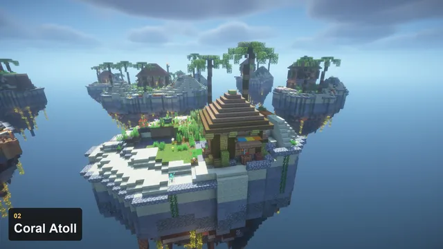 Tropical Skyblock Islands, coral atoll