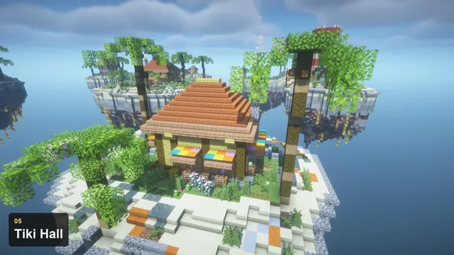 Tropical Skyblock Islands, tiki hall