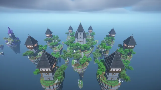 8 Skywars Maps, aerial medieval keep