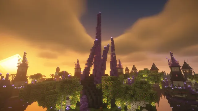 8 Skywars Maps, crystal geode middle dusk