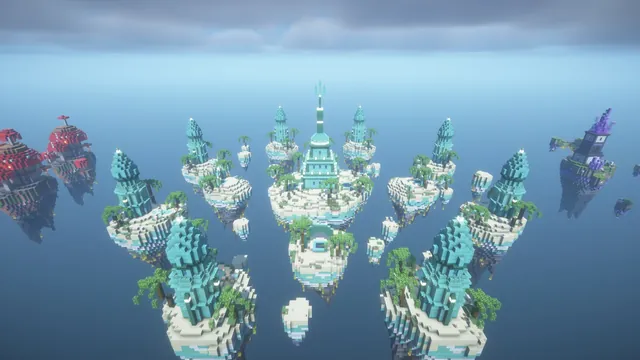 8 Skywars Maps, aerial coral lagoon