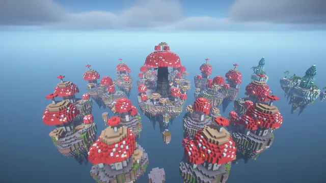 8 Skywars Maps, aerial mushroom isles