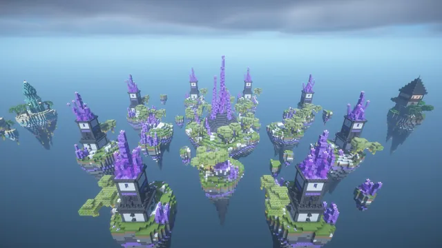 8 Skywars Maps, aerial crystal geodes