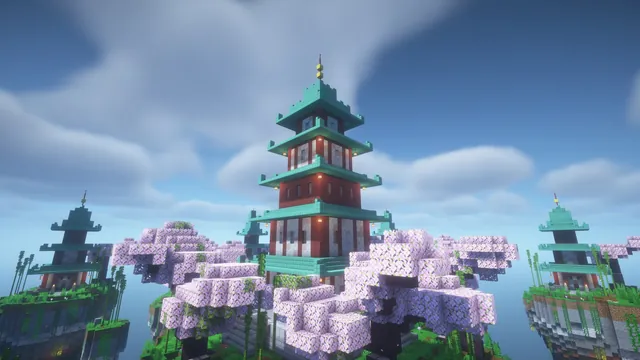8 Skywars Maps, jade pagoda middle