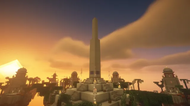 8 Skywars Maps, obelisk pyramid dusk