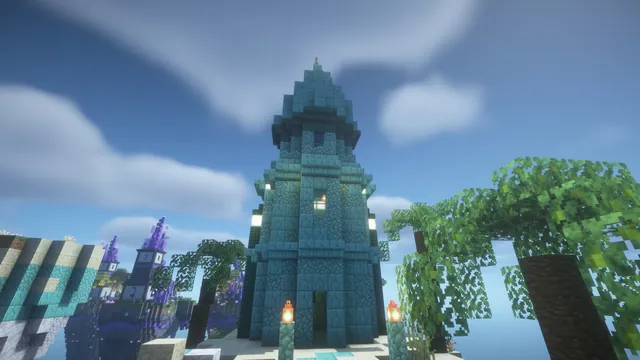8 Skywars Maps, coral spawn tower