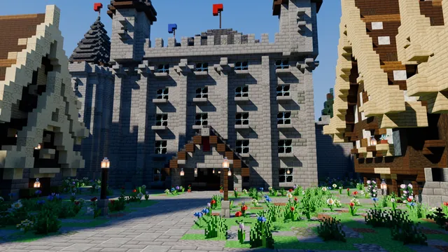 Castle Town Spawn, courtyard keep