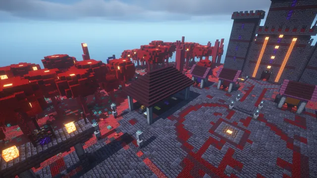 Nether Citadel Spawn, market square above
