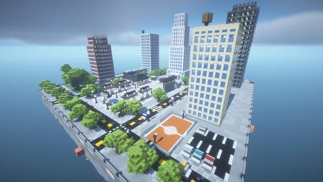 Downtown City Spawn, aerial city