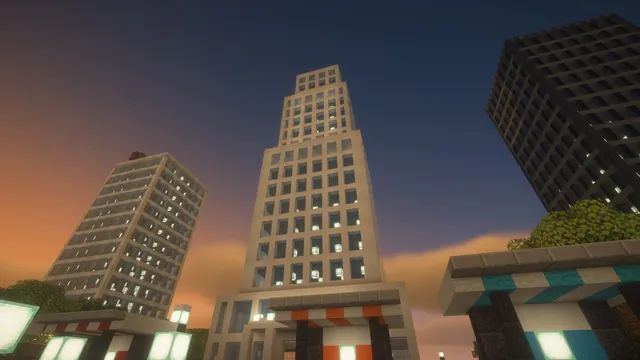 Downtown City Spawn, towers dusk