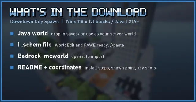 What's in the Downtown City Spawn download
