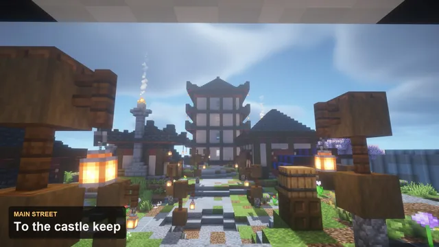 Edo Castle Town Spawn, main street to keep