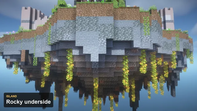 Edo Castle Town Spawn, island underside
