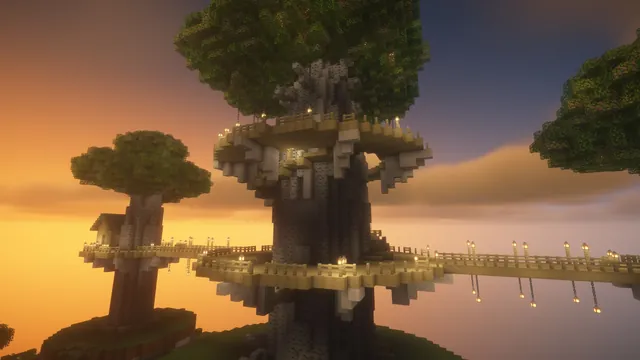 Elven Treetop Spawn, great tree dusk