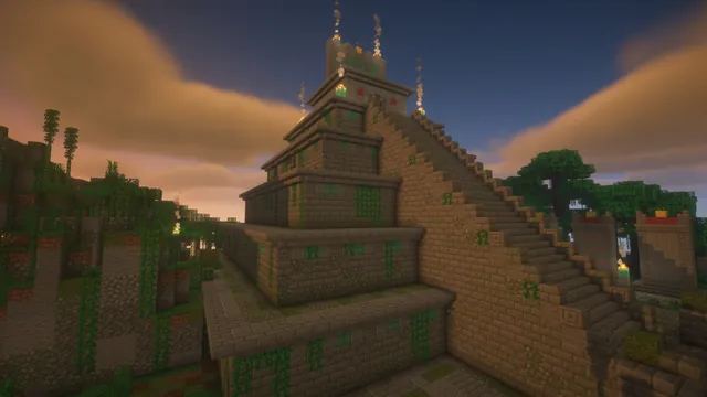 Jungle Temple Factions Spawn, pyramid golden hour