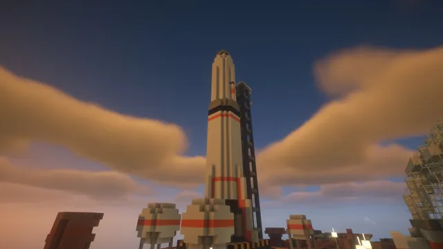 Mars Colony Spawn, rocket dusk