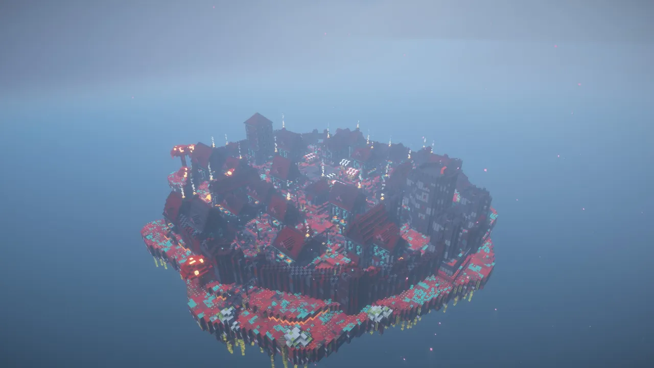 Ashen Citadel Nether Spawn, aerial overview