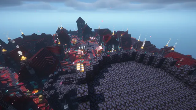 Ashen Citadel Nether Spawn, view from the keep