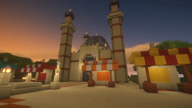 Desert Oasis Spawn, palace dusk