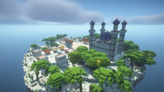 Desert Oasis Spawn, aerial palace minarets