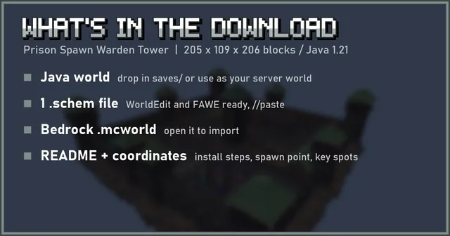 What's in the Prison Spawn Warden Tower download