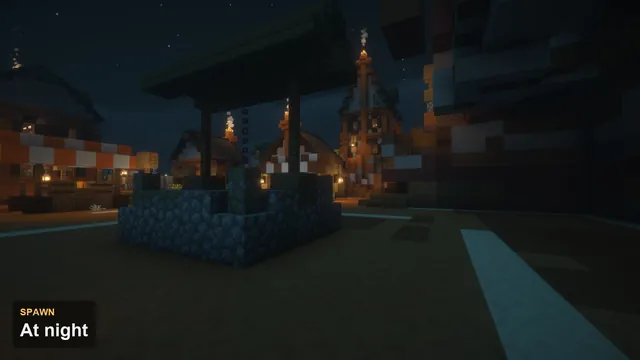 Red Mesa Survival Spawn, square at night