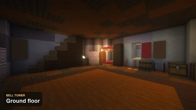 Red Mesa Survival Spawn, bell tower inside