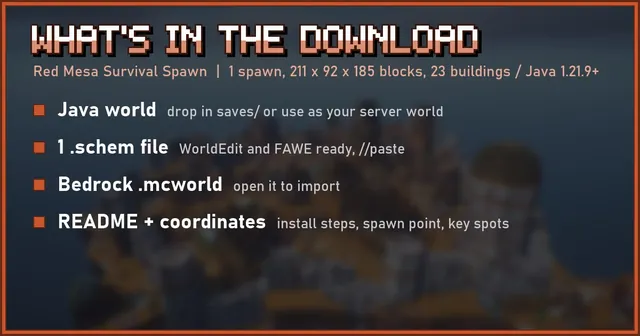 What's in the Red Mesa Survival Spawn download