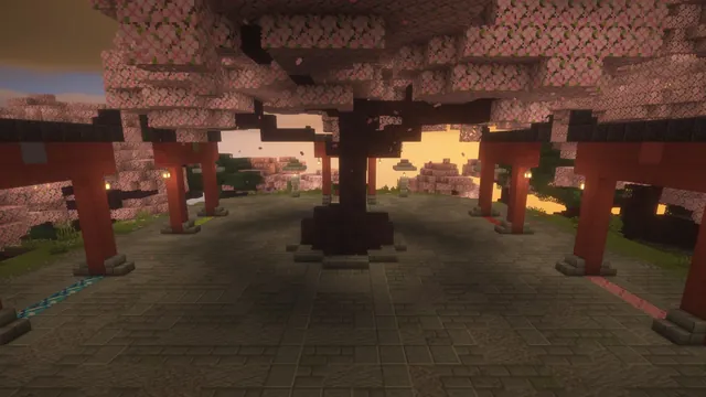 Sakura Temple Spawn, portal court