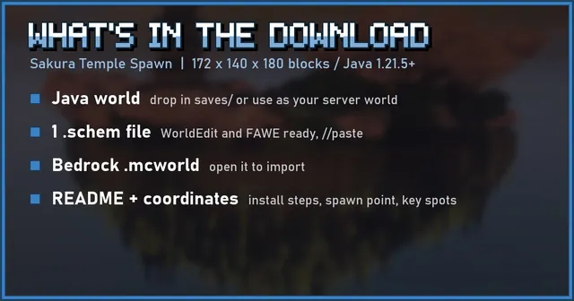 What's in the Sakura Temple Spawn download
