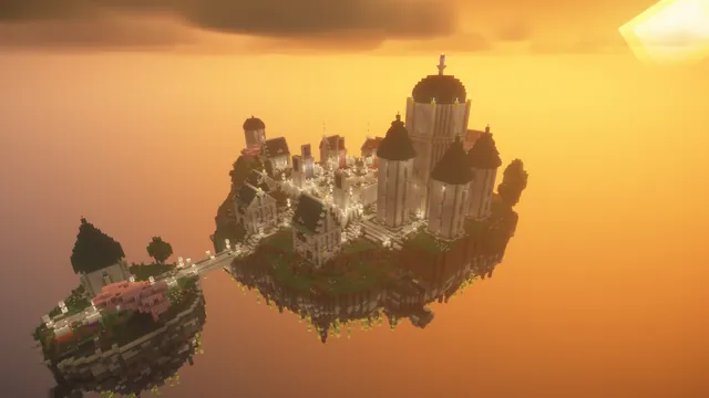 Skyhold Fantasy Spawn, aerial dusk