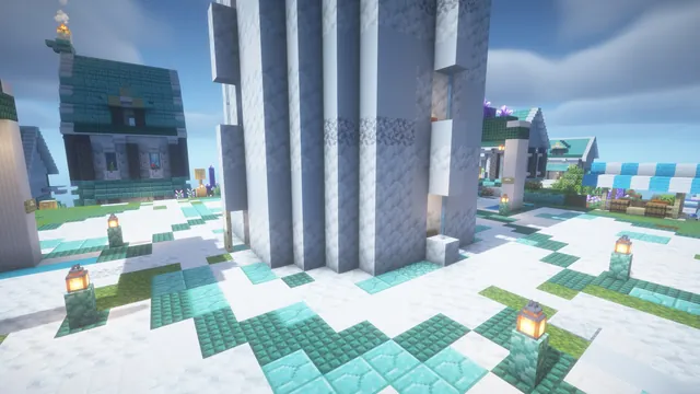 Floating Sky Isles Spawn, plaza