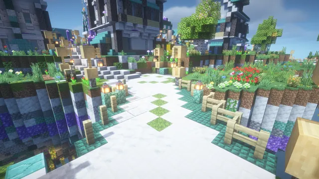 Floating Sky Isles Spawn, sky bridge