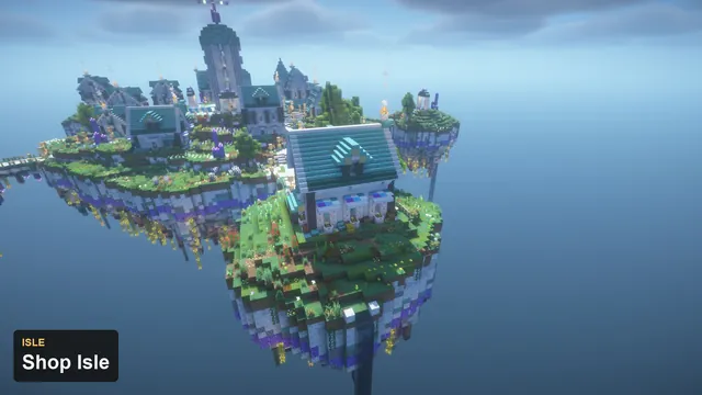 Floating Sky Isles Spawn, shop isle