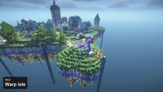 Floating Sky Isles Spawn, warp isle