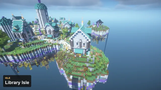 Floating Sky Isles Spawn, library isle