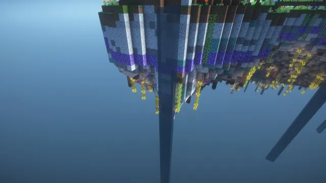 Floating Sky Isles Spawn, waterfall