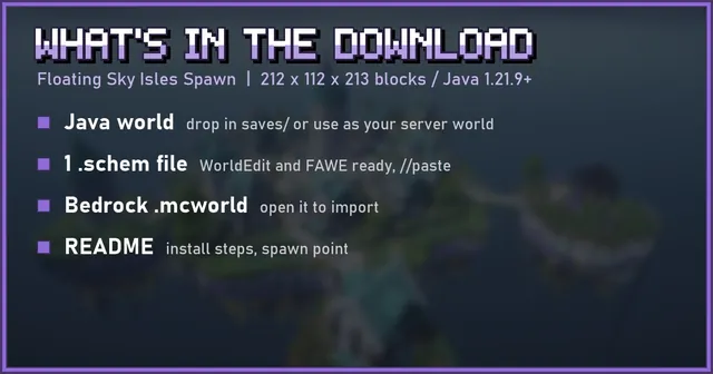 What's in the Floating Sky Isles Spawn download