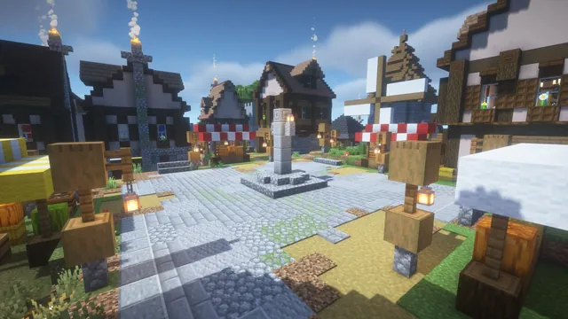 Stonecrown Skyblock Spawn, spawn plaza