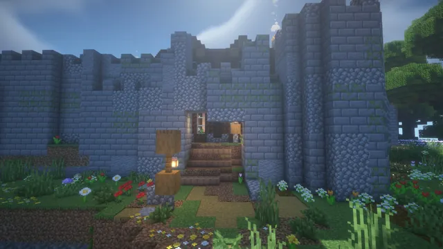 Stonecrown Skyblock Spawn, town wall gate