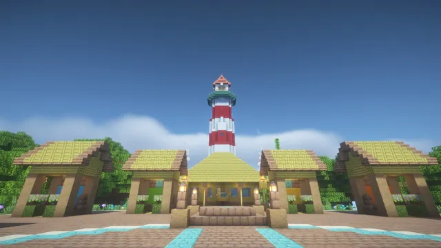 Tropical Harbor Spawn, spawn lighthouse