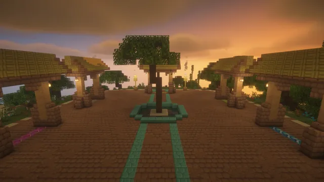 Tropical Harbor Spawn, portal court