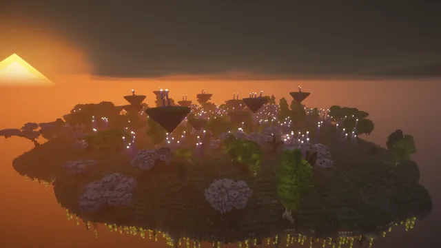 Wild Fantasy Terrain Map, aerial dusk