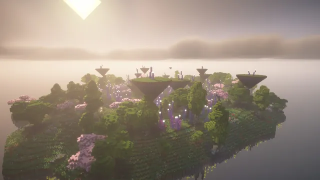 Wild Fantasy Terrain Map, aerial morning