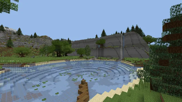 Medieval Valley Terrain Map, lake dusk