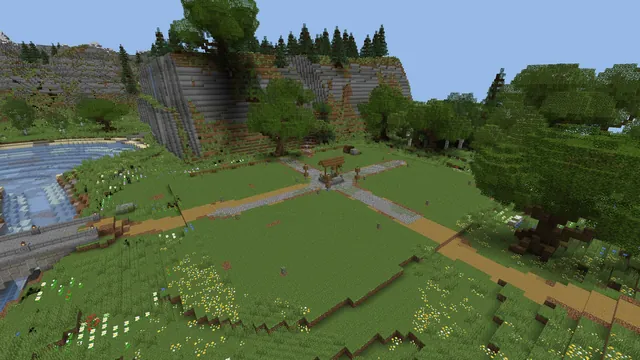 Medieval Valley Terrain Map, village site