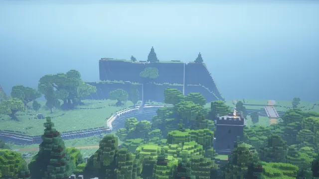 Medieval Valley Terrain Map, valley lake aerial