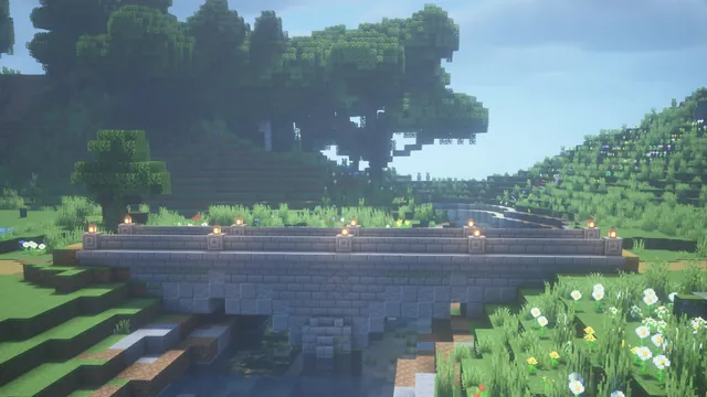 Medieval Valley Terrain Map, bridge from river
